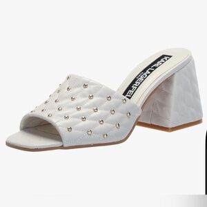 Karl Lagerfeld Paris Dress Sandals Soft White Size 8.5 NEW